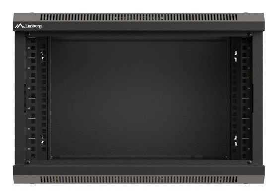 Lanberg rack cabinet 19" wall-mount 6U/540x350 (flat pack) with glass door black