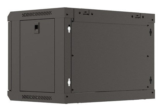 Lanberg rack cabinet 19" wall-mount 6U/540x350 (flat pack) with glass door black
