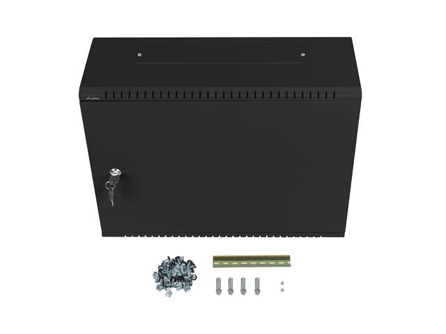 Lanberg rack cabinet 19" wall-mount 4U+3u/540x200 low-profile black (assembled)