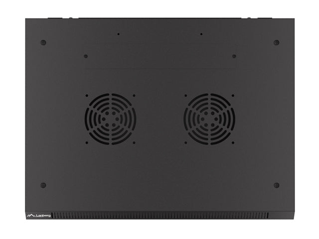 Lanberg rack cabinet 19" wall-mount 4U/600x450 with perforated door black (flat pack)