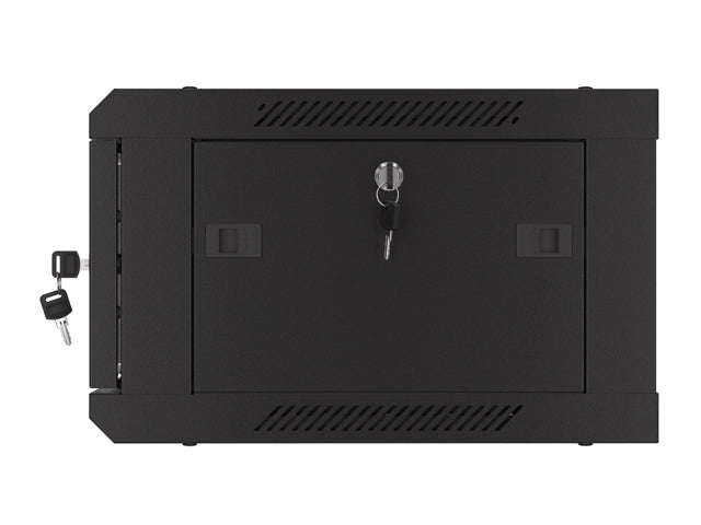 Lanberg rack cabinet 19" wall-mount 4U/600x450 with perforated door black (flat pack)