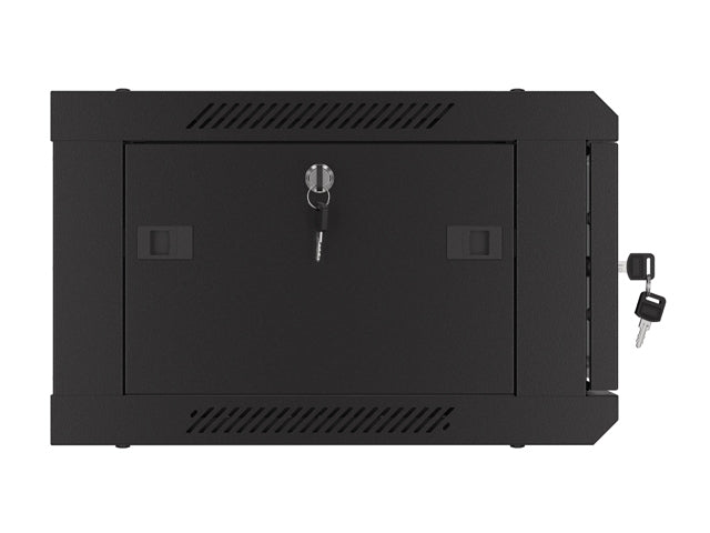 Lanberg rack cabinet 19" wall-mount 4U/600x450 with perforated door black (flat pack)