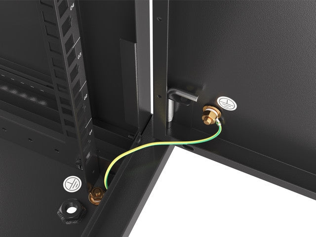 Lanberg rack cabinet 19" wall-mount 6U/600x450 for self-assembly with metal door black (flat pack)