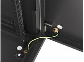 Lanberg rack cabinet 19" wall-mount 6U/600x450 for self-assembly with metal door black (flat pack)