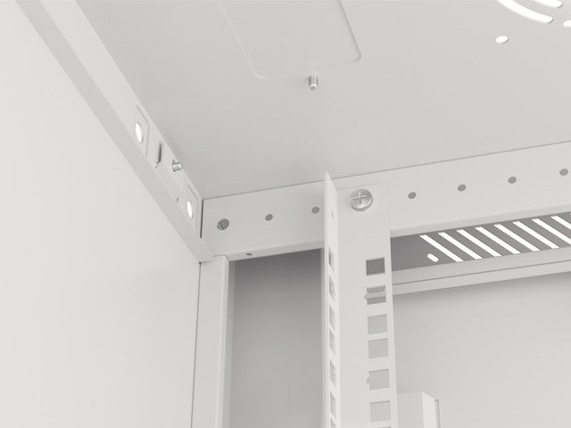 Lanberg rack cabinet 19" wall-mount 6U/600x450 for self-assembly with metal door grey (flat pack)
