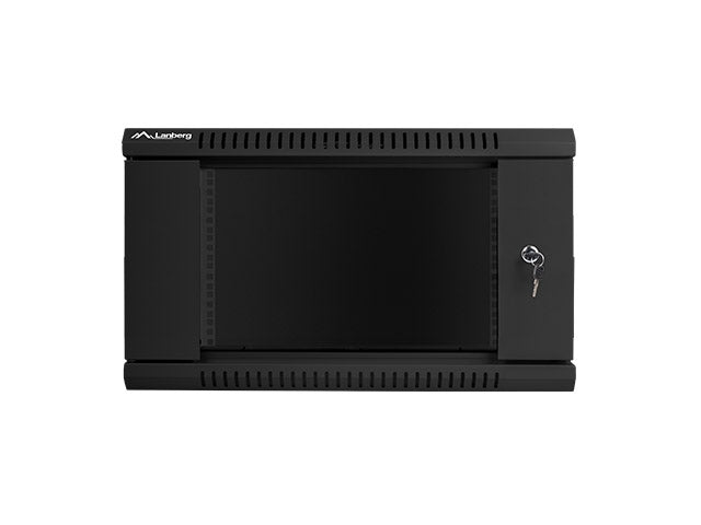 Lanberg rack cabinet 19" wall-mount 6U / 600x450 for self-assembly (flat pack), black