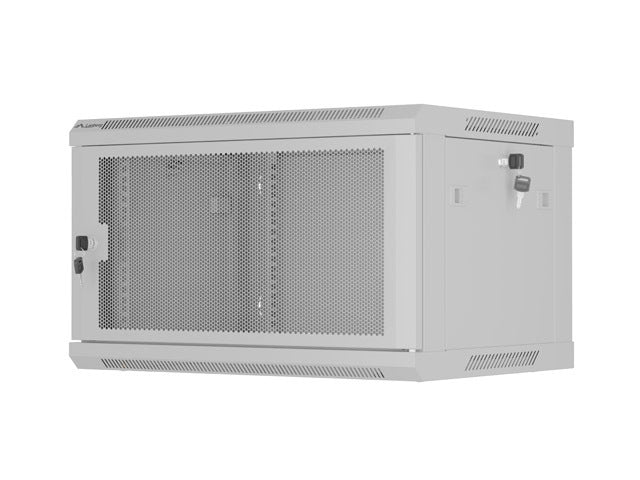 Lanberg rack cabinet 19" wall-mount 6U/600x450 with perforated door grey (flat pack)