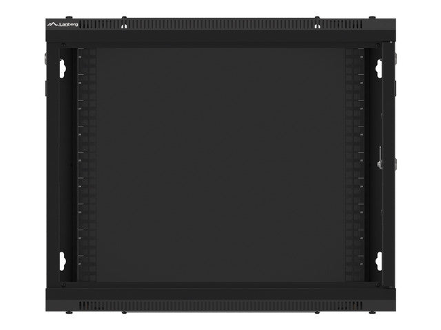 Lanberg rack cabinet 19" wall-mount 9U/600x450 for self-assembly with metal door  black (flat pack)