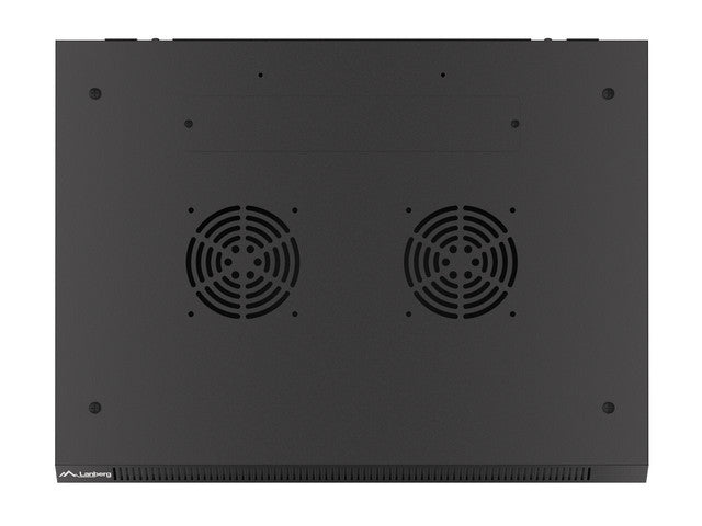 Lanberg rack cabinet 19" wall-mount 9U/600x450 for self-assembly with metal door  black (flat pack)