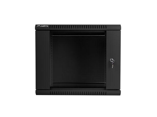Lanberg rack cabinet 19" wall-mount 9U / 600x450 for self-assembly (flat pack), black