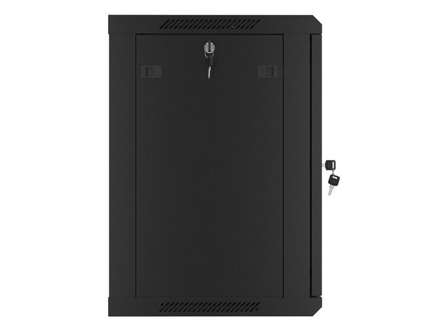 Lanberg rack cabinet 19" wall-mount 12U/600x450 for self-assembly with metal door black (flat pack)