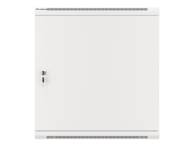 Lanberg rack cabinet 19" wall-mount 12U/600x450 for self-assembly with metal door grey (flat pack)