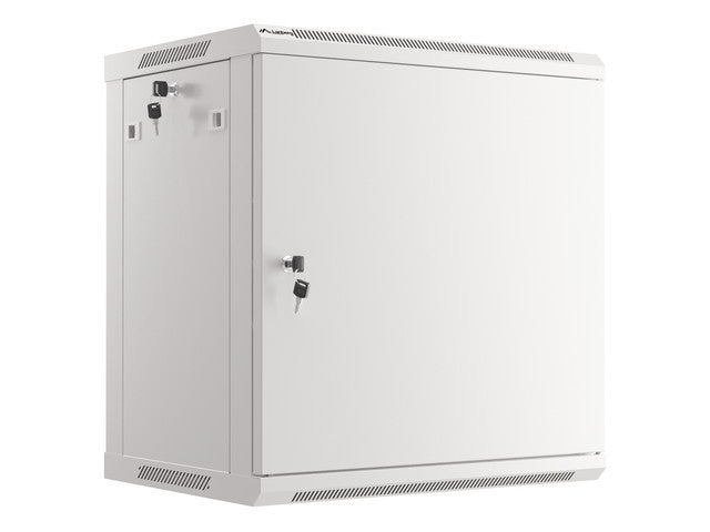 Lanberg rack cabinet 19" wall-mount 12U/600x450 for self-assembly with metal door grey (flat pack)