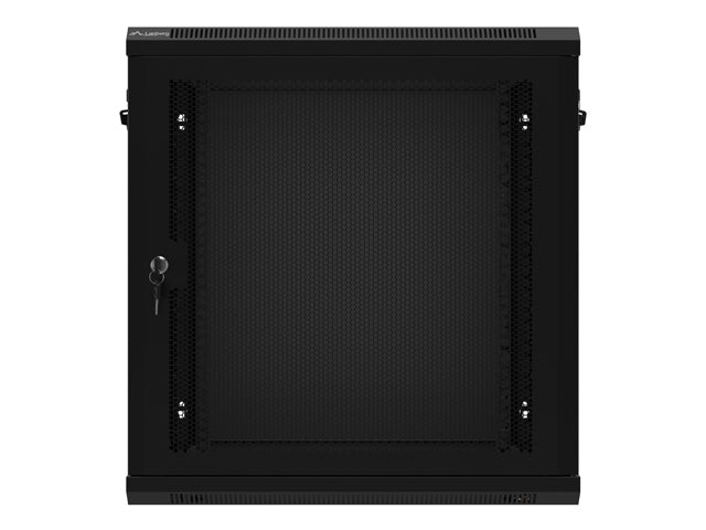 Lanberg rack cabinet 19" wall-mount 12U/600x450 with perforated door black (flat pack)