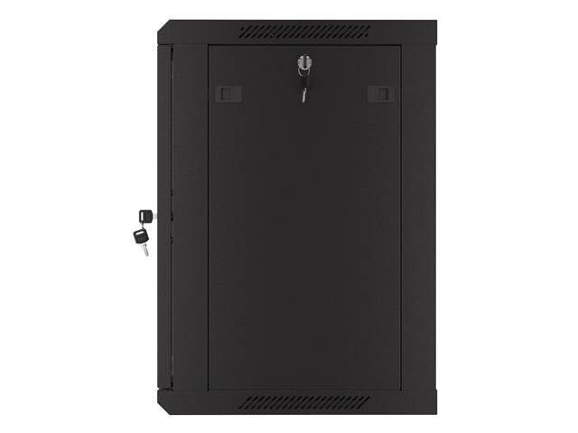 Lanberg rack cabinet 19" wall-mount 12U/600x450 with perforated door black (flat pack)