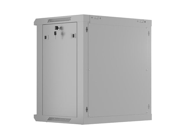 Lanberg rack cabinet 19" wall-mount 12U/600x450 with perforated door grey (flat pack)