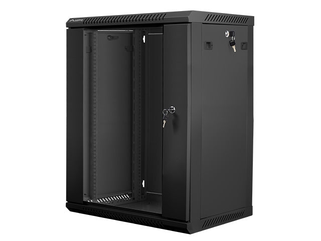 Lanberg rack cabinet 19" wall-mount 15U / 600x450 for self-assembly (flat pack), black