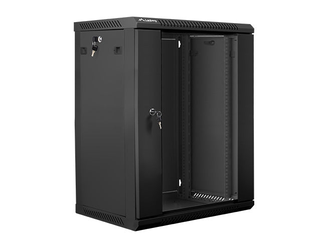 Lanberg rack cabinet 19" wall-mount 15U / 600x450 for self-assembly (flat pack), black