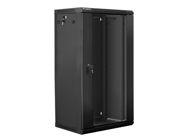 Lanberg rack cabinet 19" wall-mount 22U / 600x450 for self-assembly (flat pack), black