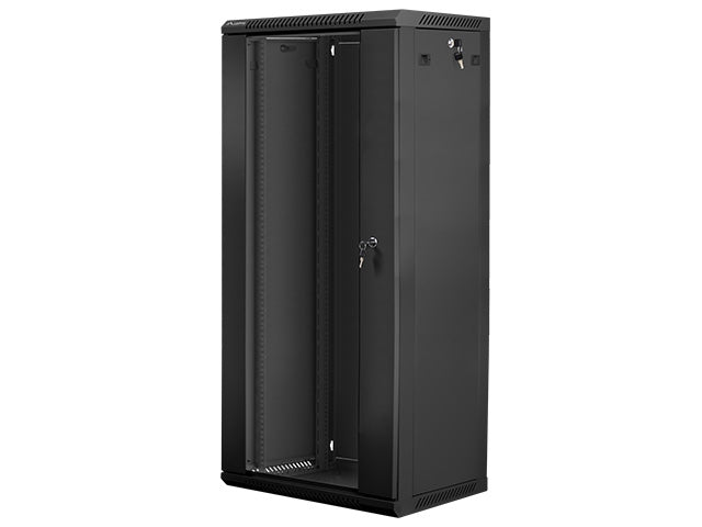 Lanberg rack cabinet 19" wall-mount 27U / 600x450 for self-assembly (flat pack), black