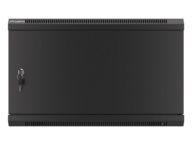 Lanberg rack cabinet 19" wall-mount 6U/600x600 for self-assembly with metal door black (flat pack)