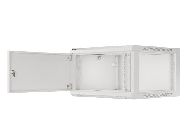 Lanberg rack cabinet 19" wall-mount 6U/600x600 for self-assembly with metal door grey (flat pack)