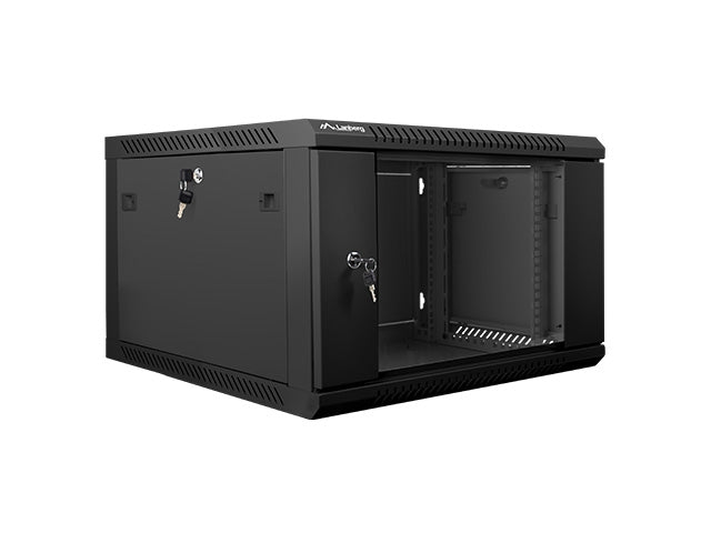 Lanberg rack cabinet 19" wall-mount 6U / 600x600 for self-assembly (flat pack), black