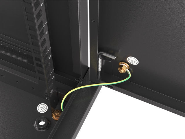 Lanberg rack cabinet 19" wall-mount 9U/600x600 for self-assembly with metal door black (flat pack)