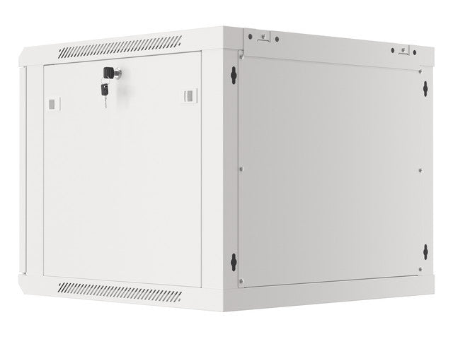 Lanberg rack cabinet 19" wall-mount 9U/600x600 for self-assembly with metal door grey (flat pack)
