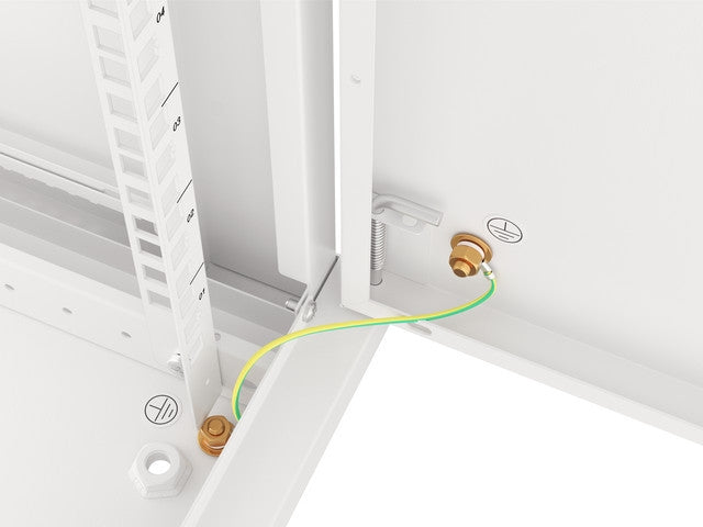 Lanberg rack cabinet 19" wall-mount 9U/600x600 for self-assembly with metal door grey (flat pack)