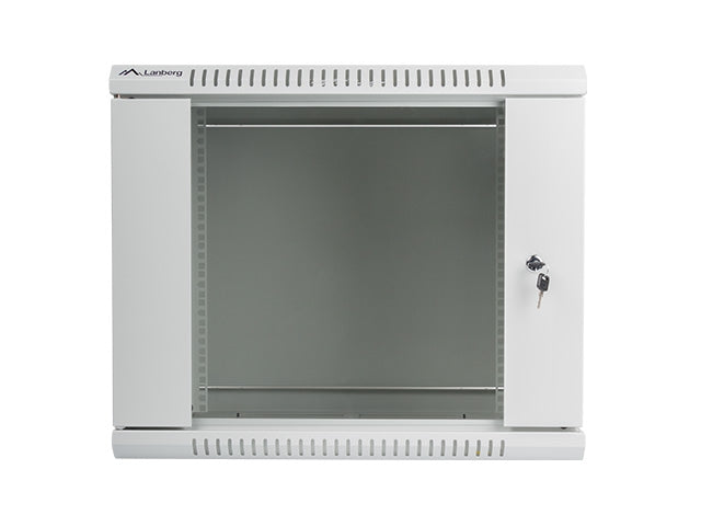 Lanberg rack cabinet 19" wall-mount 9U / 600x600 for self-assembly (flat pack), grey