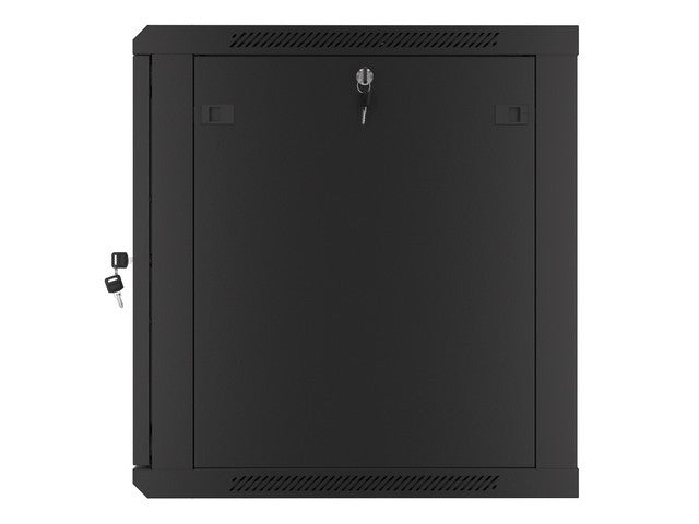 Lanberg rack cabinet 19" wall-mount 12U/600x600 for self-assembly with metal door black (flat pack)