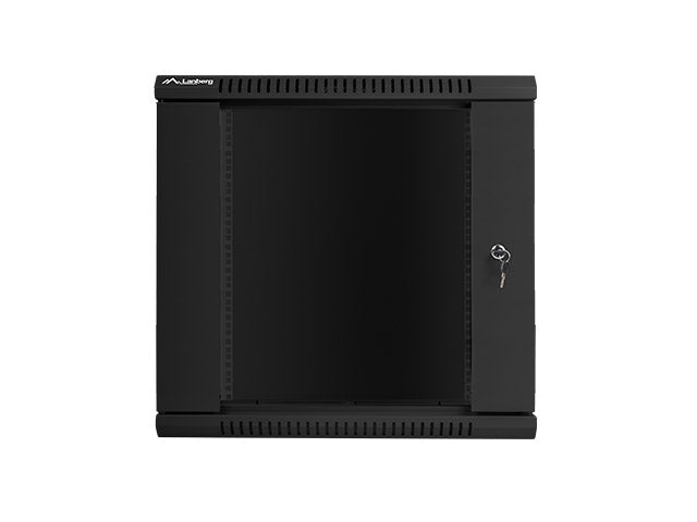 Lanberg rack cabinet 19" wall-mount 12U / 600x600 for self-assembly (flat pack), black