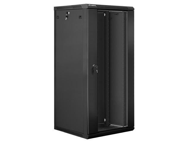 Lanberg rack cabinet 19" wall-mount 27U / 600x600 for self-assembly (flat pack), black
