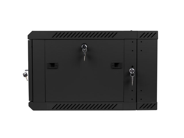 Lanberg rack cabinet 19" double-section wall-mount 6U / 600x600 for self-assembly (flat pack), black