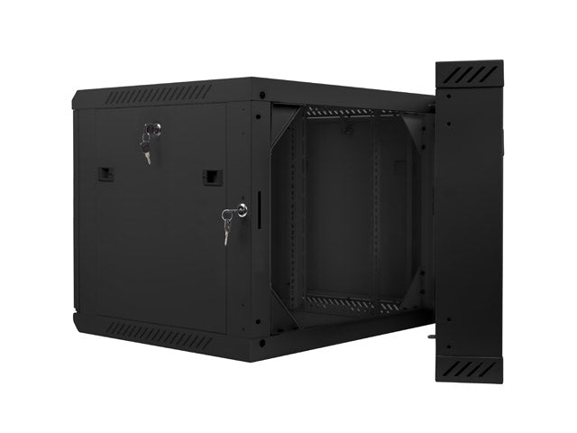 Lanberg rack cabinet 19" double-section wall-mount 9U / 600x600 for self-assembly (flat pack), black