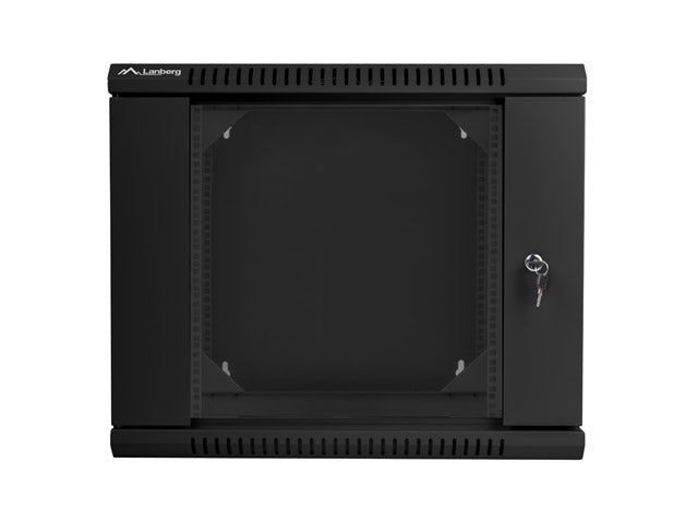 Lanberg rack cabinet 19" double-section wall-mount 9U / 600x600 for self-assembly (flat pack), black