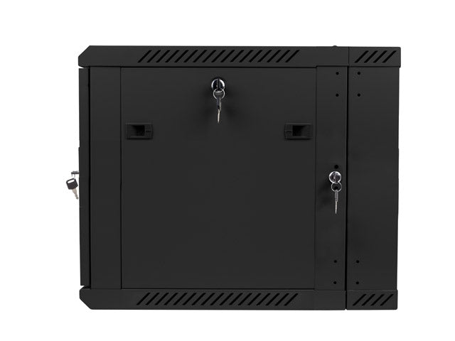Lanberg rack cabinet 19" double-section wall-mount 9U / 600x600 for self-assembly (flat pack), black