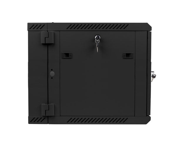 Lanberg rack cabinet 19" double-section wall-mount 9U / 600x600 for self-assembly (flat pack), black