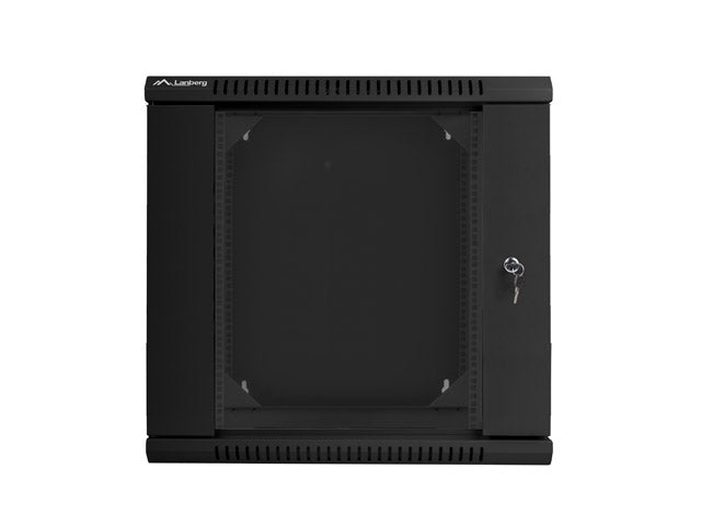 Lanberg rack cabinet 19" double-section wall-mount 12U / 600x600 for self-assembly (flat pack), black