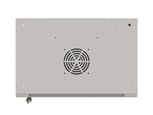 Lanberg rack cabinet 19" wall-mount 6U/540x350 (flat pack) with glass door grey