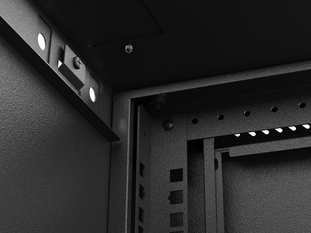 Lanberg rack cabinet 19" wall-mount 9U/540x350 (flat pack) with glass door black