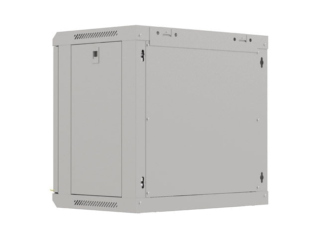 Lanberg rack cabinet 19" wall-mount 9U/540x350 (flat pack) with glass door grey