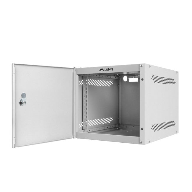 Lanberg rack cabinet 10" wall-mount 4U / 280x310 for self-assembly (flat pack) with metal door, grey