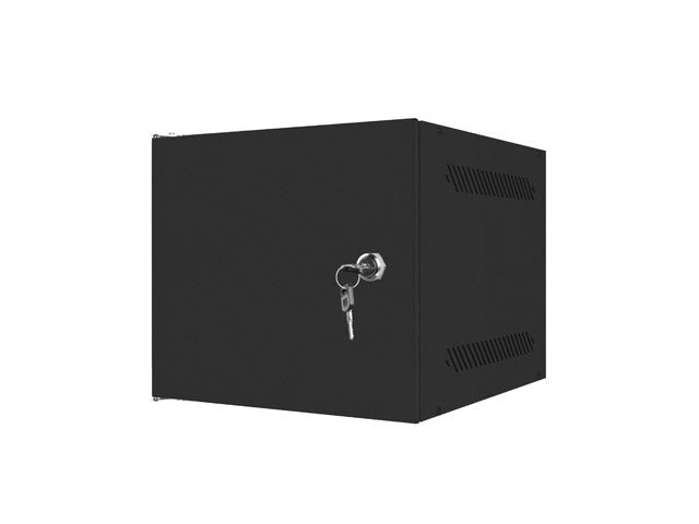 Lanberg rack cabinet 10" wall-mount 6U / 280x310 for self-assembly with metal door (flat pack), black