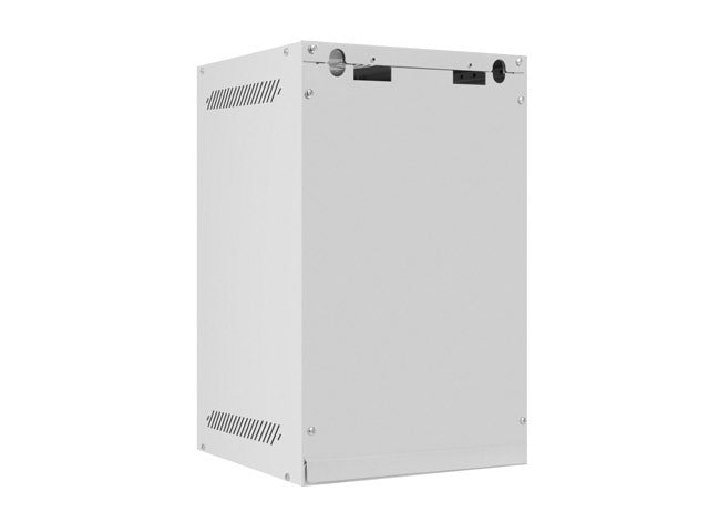 Lanberg rack cabinet 10" wall-mount 9U / 280x310 self-assembly flat pack with metal door, grey
