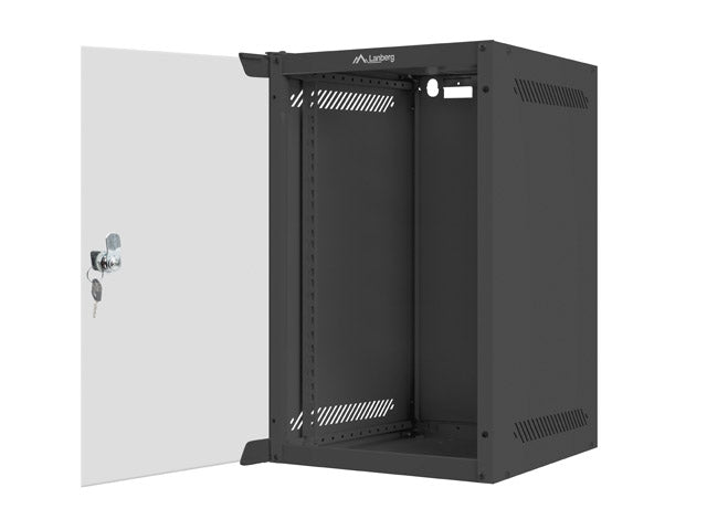 Lanberg rack cabinet 10" wall-mount 9U / 280x310 for self-assembly (flat pack), black