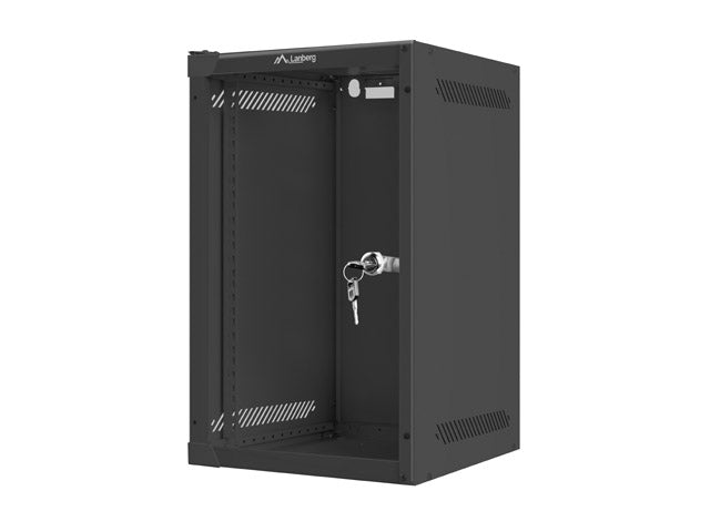Lanberg rack cabinet 10" wall-mount 9U / 280x310 for self-assembly (flat pack), black
