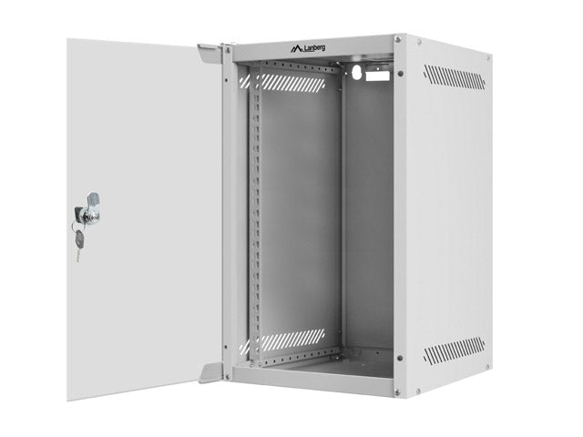 Lanberg rack cabinet 10'' wall-mount 9U / 280x310 for self-assembly (flat pack), grey