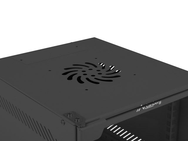 Lanberg rack cabinet 10" wall-mount 12U/280x310 (flat pack) with glass door black